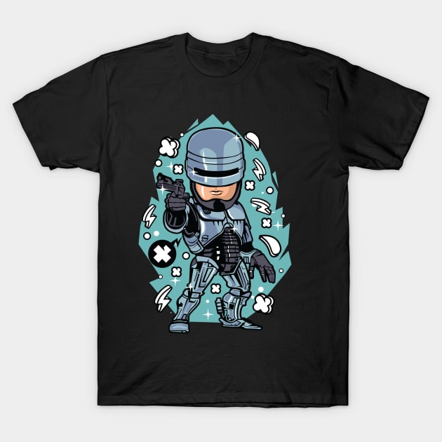 Chibi Robocop T-Shirt by Mecha Design by MechaRon